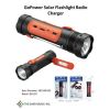 GoPower Emergency Solar LED Flashlight with AM/FM/Weather Band Radio