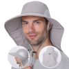 Fishing Sun Hat UV Protection Neck Cover Sun Protect Cap Wide Brim Neck Flap Fishing Cap For Travel Camping Hiking Boating