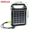 1pc Portable 6V Rechargeable Solar Panel Power Storage Generator System USB Charger With Lamp Lighting Home Solar Energy System Kit, 8*5.9in