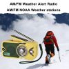 3600mAh Emergency Crank &NOAA Weather Radio; Hand Crank/Solar/USB Charging; Portable Radio With (AM FM /WB); Radio With Other Function For BT Speaker